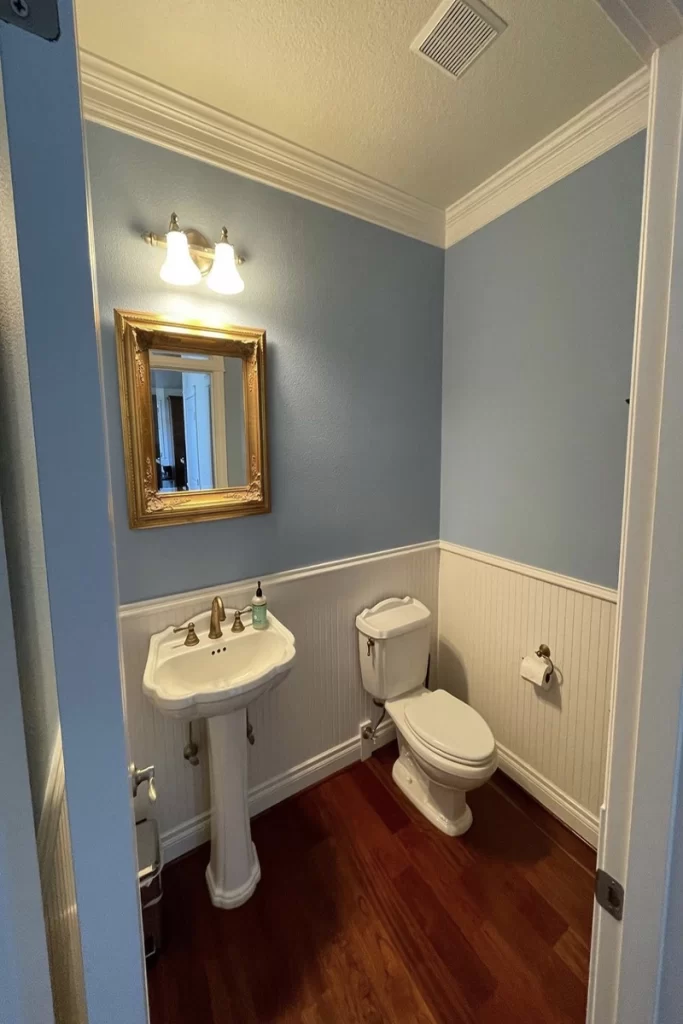 freshly-painted-light-blue-powder-room