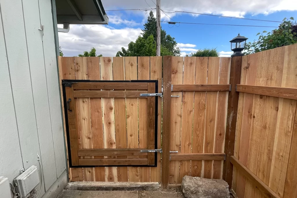 newly-installed-wood-fence-gate