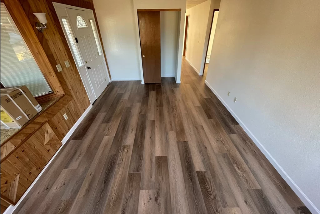 newly-installed-brown-plank-flooring